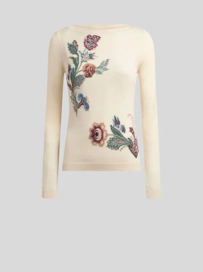 ETRO , WOOL-BLEND JACQUARD SWEATER, WOMAN, SIZE 50