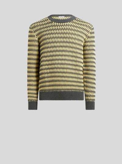 Etro Pullover Aus Wolljacquard In 黄色