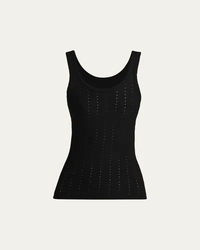 Etro Punched Pattern Tank Top In Black