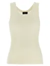 Etro Textured Knit Scoop Neck Sleeveless Top In White