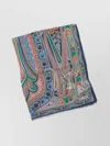 Etro Printed Silk Scarf In Blue