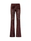 Etro Purple Flared Flat Front Pants In Purple