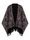 Etro Paisley-print Silk Cape In Multicolour