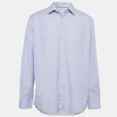 Pre-owned Etro Purple Paisley Patterned Cotton Shirt Xl