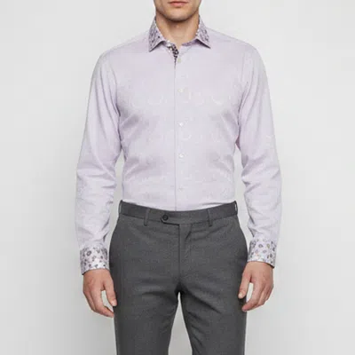 Pre-owned Etro Purple Paisley Print Jacquard Camice Shirt M