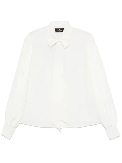 Etro Pussy-bow Blouse In White