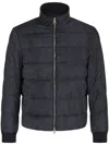 Etro Quilted Blue Sportswear Jacket With Paisley Pattern In Blue
