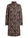 Etro Quilted Floral Paisley-motif Coat In Multi