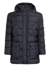Etro Long Paisley Down Jacket In Blue