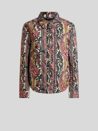 Etro Quilted Paisley Foliage Jacket In Multi