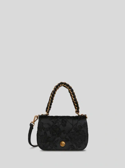 Etro Bond Floral-jacquard Mini Bag In Black