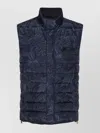 Etro Quilted Sleeveless High Neck Vest In Blue