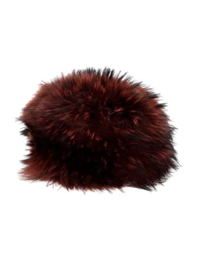 Pre-owned Etro Raccoon Hat In Red