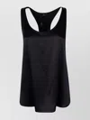 Etro Racerback Satin Top Relaxed Fit In Black