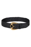 Etro Raffia Belt In Black