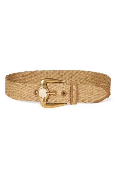 Etro Raffia Belt In Brown