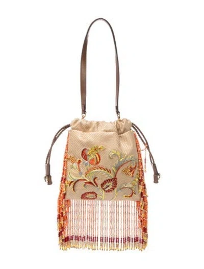 Pre-owned Etro Raffia Kalispera Small 2026 In Neutrals