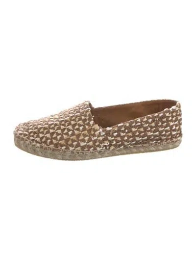 Pre-owned Etro Raffia Patterned Espadrilles In Brown