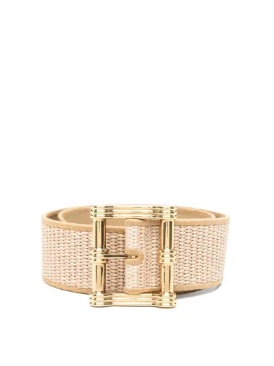 Etro Rafia Belt In Beige
