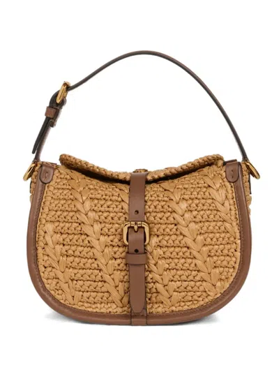Etro Rafia Small Pony In Brown