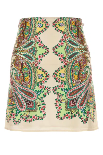 Etro Graphic-print Mini Skirt In Multi