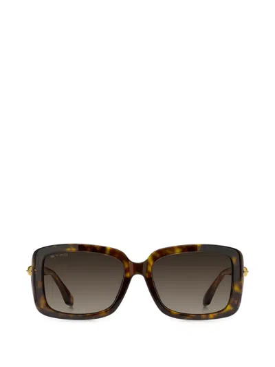 Etro Rectangle-frame Sunglasses In Brown