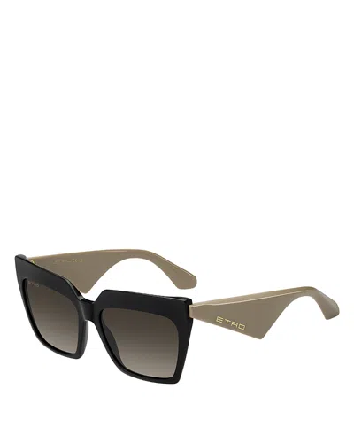 Etro Rectangular Sunglasses, 58mm In Black
