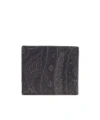 Etro Paisley-print Bi-fold Wallet In Black