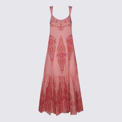 Etro Red And Multicolor Cotton Silk Dress In Pink