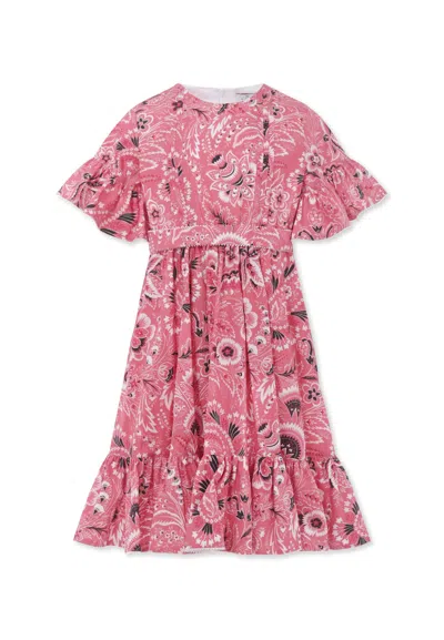 ETRO RED DRESS FOR GIRL WITH PAISLEY PRINT