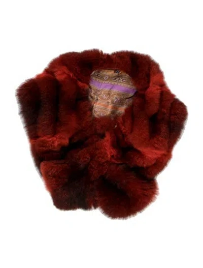 Pre-owned Etro Red Fox Scarf