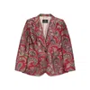 Etro Paisley-pattern Single-breasted Blazer In Red