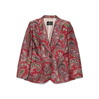 ETRO ETRO RED JACKETS - BLAZERS WOMEN