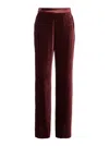 Etro Velvet Palazzo Trousers In Red