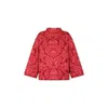 Etro Red Sweater For Girl With Paisley Pattern In Red