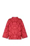 Etro Red Sweater For Girl With Paisley Pattern In Red