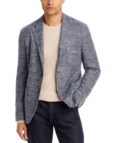 Etro Regular Fit Boucle Plaid Jacket In Multi