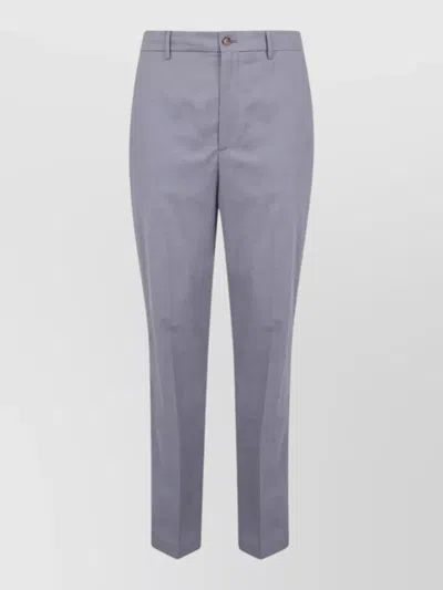 Etro Regular Trousers Belt Loops Back Pockets In Blue