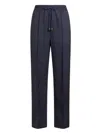 Etro Wool Jacquard Jogging Trousers In Blue