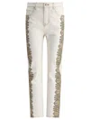 ETRO RELAXED FIT WHITE JEANS WITH SIDE PRINTS FOR WOMEN