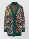 Etro Oversized Cardigan With Paisley Pattern In Multi