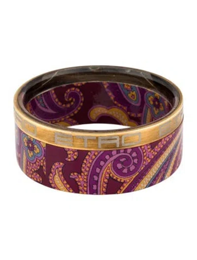 Pre-owned Etro Resin Bangle Bracelet, 8"