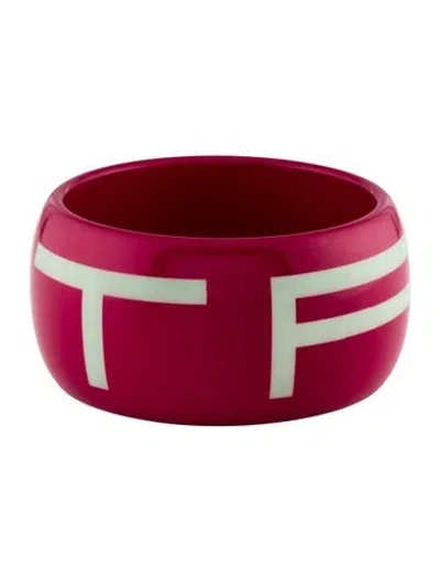Pre-owned Etro Resin Logo Bangle, 8.75" In Pink