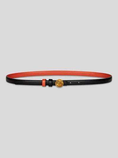 Etro Pegaso-plaque Reversible Belt In Black