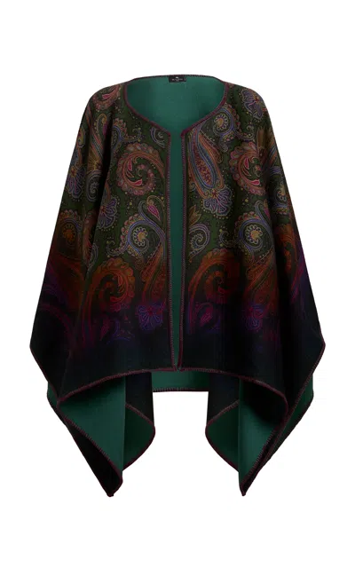 Etro Reversible Cape In Multi