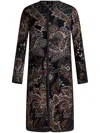 Etro Paisley Floral Jacquard Coat In Multicolour