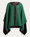 Etro Reversible Jacquard Cape In Green