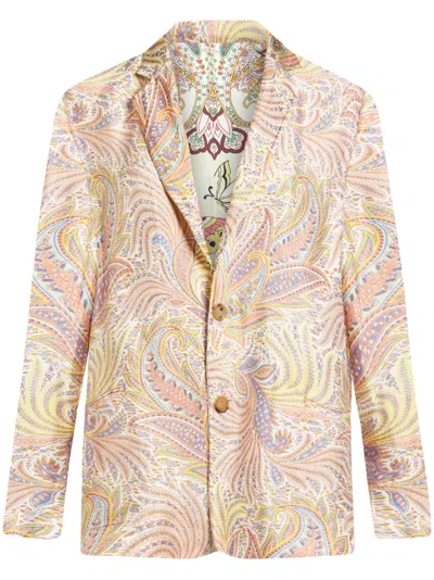 Etro Reversible Shirt Jacket In Yellow