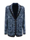 Etro Reversible Single-breasted Jacket In Blue