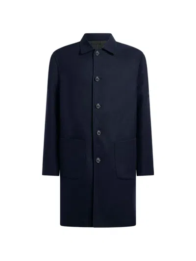 Etro Reversible Wool-blend Coat In Black